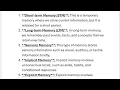 Types of Memory STM LTM Sensory Memory Implicit memory Explicit memory