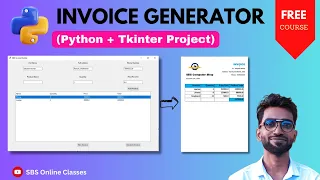 Python Invoice Generator Project for beginners in Hindi Python Tkinter GUI