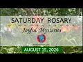 Pray for Those with Cancer August 15 2026 Saturday Rosary Joyful Mysteries