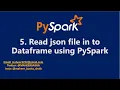 5 Read json file into DataFrame using Pyspark Azure Databricks