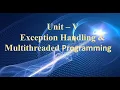 Exception Handling And Multithreaded Programming In JAVA