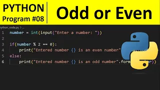 Python Program - Check if a Number is Odd or Even in Python