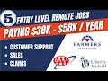 HIRING NOW Entry level remote jobs - Insurance Field