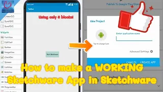 How To Make A WORKING Sketchware App In Sketchware Sketchware Tutorial 
