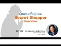 BUS 101 - Intro to Business Secret Shopper Project Overview