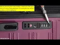 How to set the lock on a suitcase