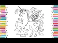 How to Color a Glitter Unicorn Coloring Page Unicorn Coloring Page
