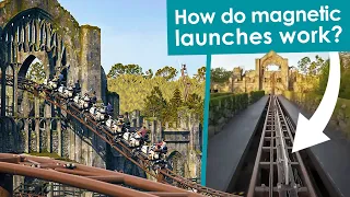 How do magnetic launch coasters work LSMs LIMs explained