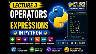 Python Lecture 3 Operators Expressions in Python Python for Beginners