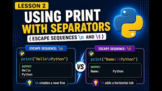 In python using saperators n and t formatting output