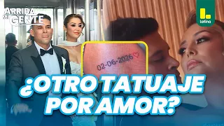 Karla Tarazona se tatúa la fecha de su matrimonio con Christian | Arriba Mi Gente