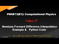CP27 NEWTONS FORWARD DIFFERENCE INTERPOLATION EXAMPLE PYTHON CODE