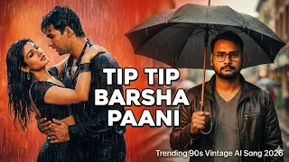 tip tip barsa paani vintage 90s bollywood rain song ai remake 