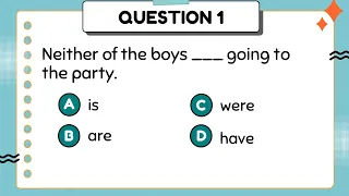 ENGLISH GRAMMAR TEST FOR GRADE 8