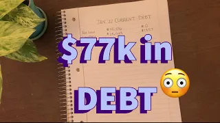 JANUARY DEBT UPDATE | Dave Ramsey Debt Snowball | $82,000 in Debt | Debt free before 30 Journey