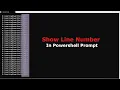 Customizing your powershell prompt to show line numbers