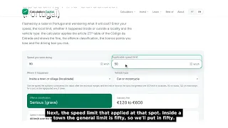Portugal Speeding Fine Calculator Coima Licence Points and Driving Ban 2026