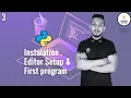 Python Bangla Tutorial 3 Installation and editor setup Run the first program