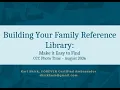 Build Your Family Reference Library CCC Photo Time - August 2026