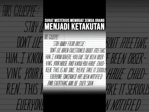 Surat Misterius yang Membuat Satu Kota Ketakutan #ewinghd #shorts #youtube