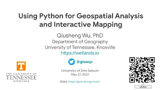 USSEIN Webinar Using Python for geospatial analysis and interactive mapping