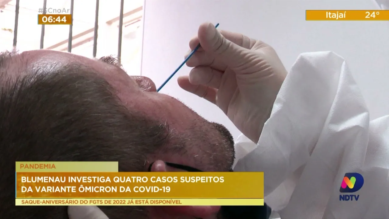 Blumenau investiga quatro casos suspeitos da variante Ômicron da Covid-19