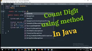 count digit using while loop Java program