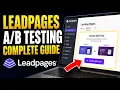 How to activate Leadpages A B testing for conversion optimization - Complete Guide