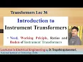 Lagu TF36 Introduction to Instrument Transformers