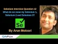 Selenium Interview Question 12 - What do we mean by Selenium 1 Selenium 2 and Selenium 3