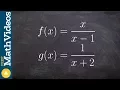 Learn How to Compose Two Rational Functions and Simplify