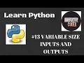 Variable Sized Inputs and Outputs to a Function Learn Python The Innovative Way