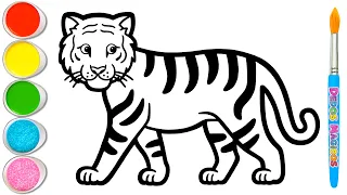 🐯🦍🦏 Dibujando un Tigre y 4 Amigos Animales Más para Niños y Niñas 🎨 Aprender Naturaleza #311