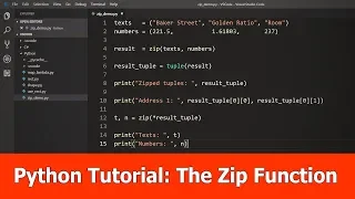 Python Beginner Tutorial Zip Function