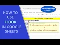 Google Sheets FLOOR Function Round Down Number Example Spreadsheet Tutorial