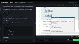 HackerRank Python 30 Days of Code - Day 15 Linked List