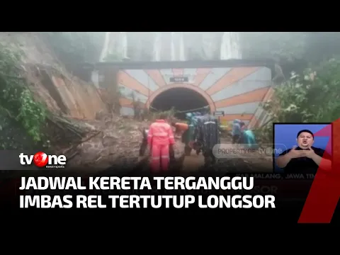 Jalur Kereta Sumber Pucung - Pohgajih Tertutup Longsor