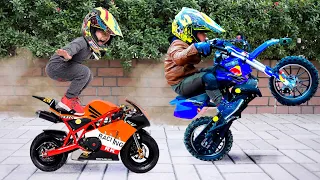 Little Biker Senya Shows His BEST Mini Bike Tricks!