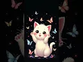 Download Lagu Adorable cat with butterflies T-shirt design #printondemand #tshirtdesign #prompts