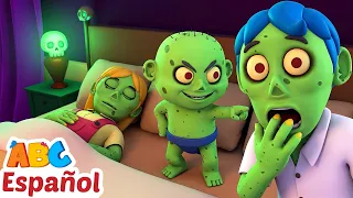 🧟 Siete zombis en la cama 🛏️ | Canciones infantiles de miedo | HooplaKidz en español
