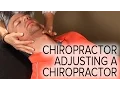 Chiropractic Spinal and Neck Adjustment on a Chiropractor Female Doctor Male Patient