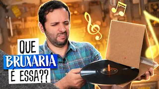 VITROLA de PAPELÃO funciona? Nós TESTAMOS o GRAMOFONE CASEIRO!
