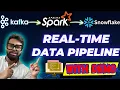 I built a Real-Time Data Pipeline with Kafka Debezium Spark Snowflake And it Worked