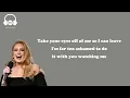 Love In The Dark - Adele (lyric video)