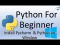 Python Tutorial for Beginners Install Python and Pycharm on Windows
