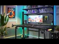 Upgrade Your Workspace JWX Standing Desk with LED Lights Cable Management