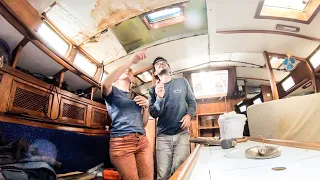 ⛵️The reality of buying an abandoned Sailboat (22 years on the hard) Made of Steel  #093