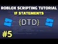 Easy Roblox Beginner Scripting Tutorial If Statements
