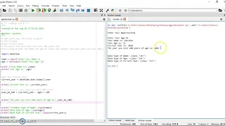 Python Programming 100 Years Age Calculator