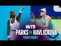 Alycia Parks vs Lucie Havlickova 2026 Prague Round 1 WTA Match Highlights